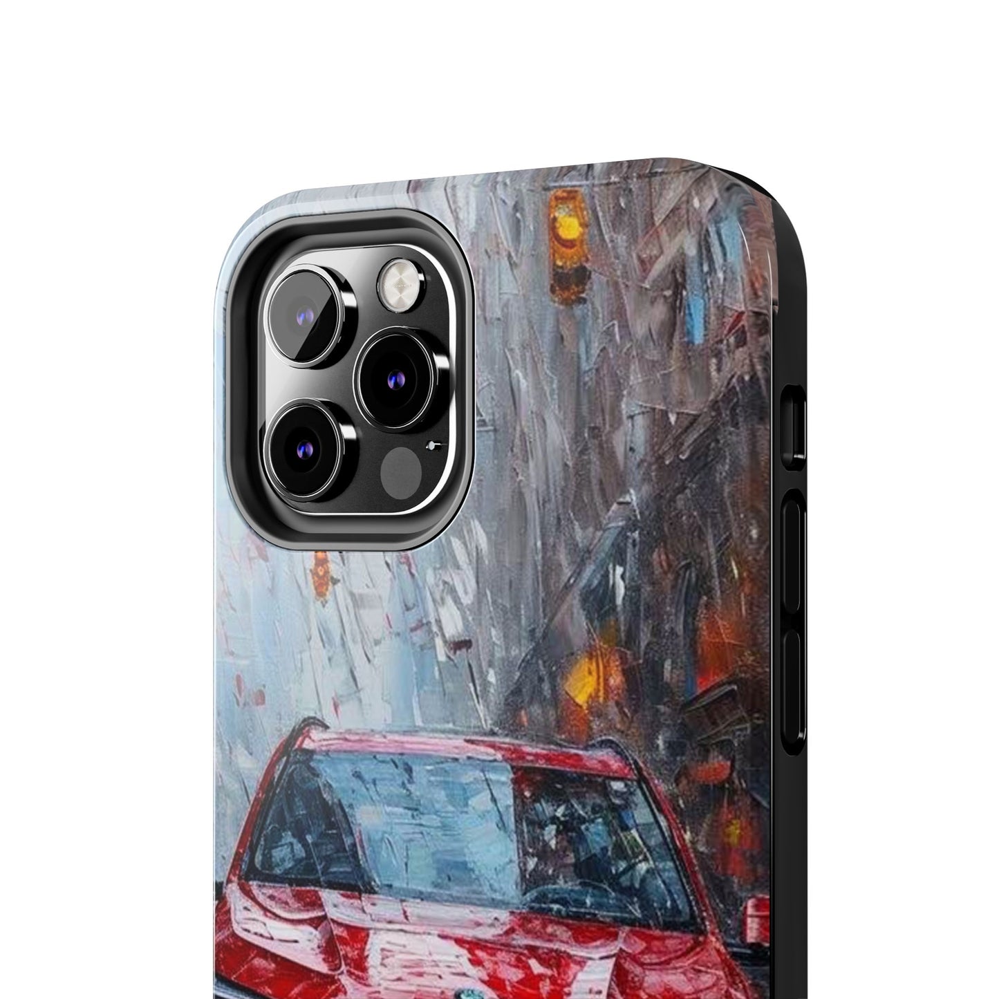 Red BMW pain art tough phone case