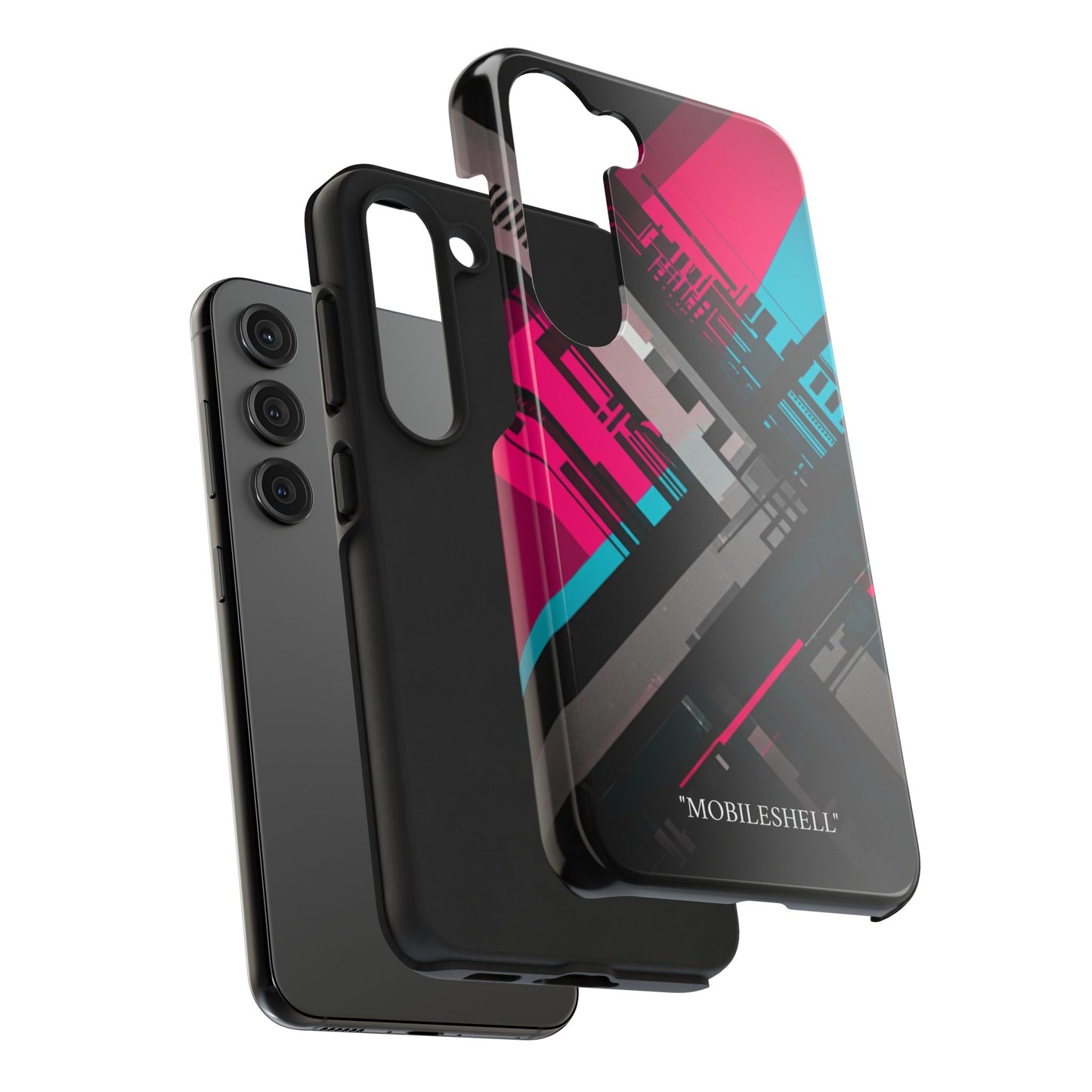 Abstract cyber tough phone case