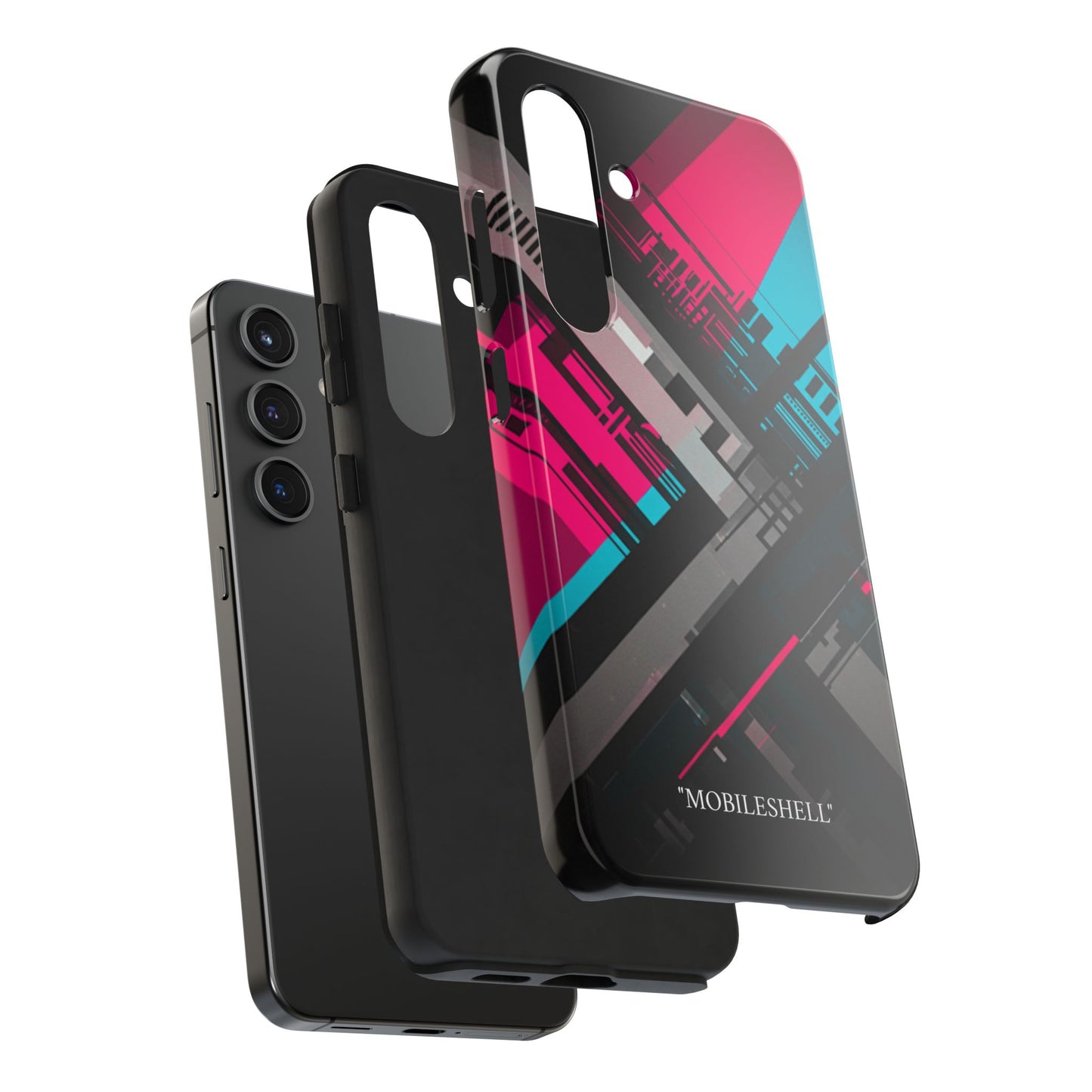 Abstract cyber tough phone case