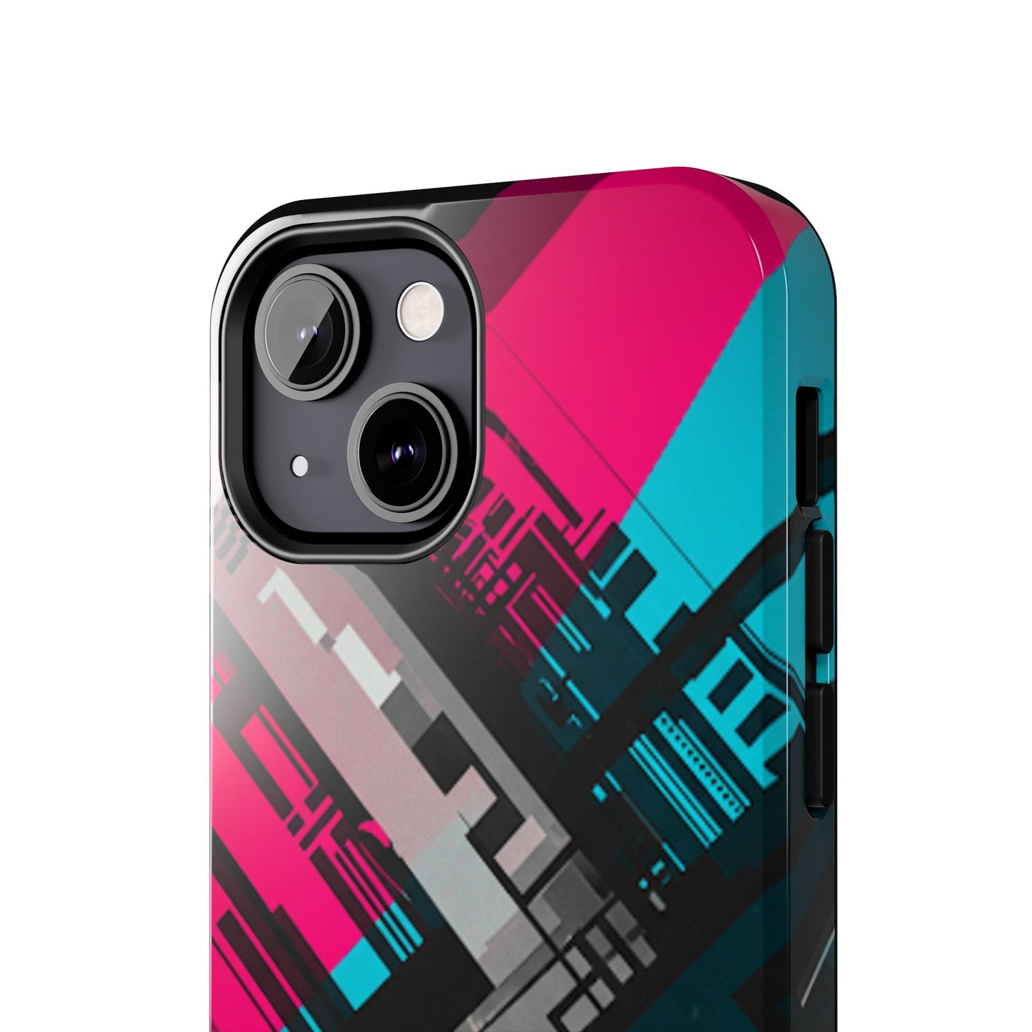 Abstract cyber tough phone case