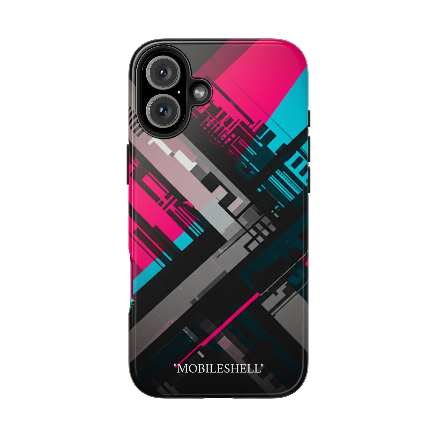 Abstract cyber tough phone case