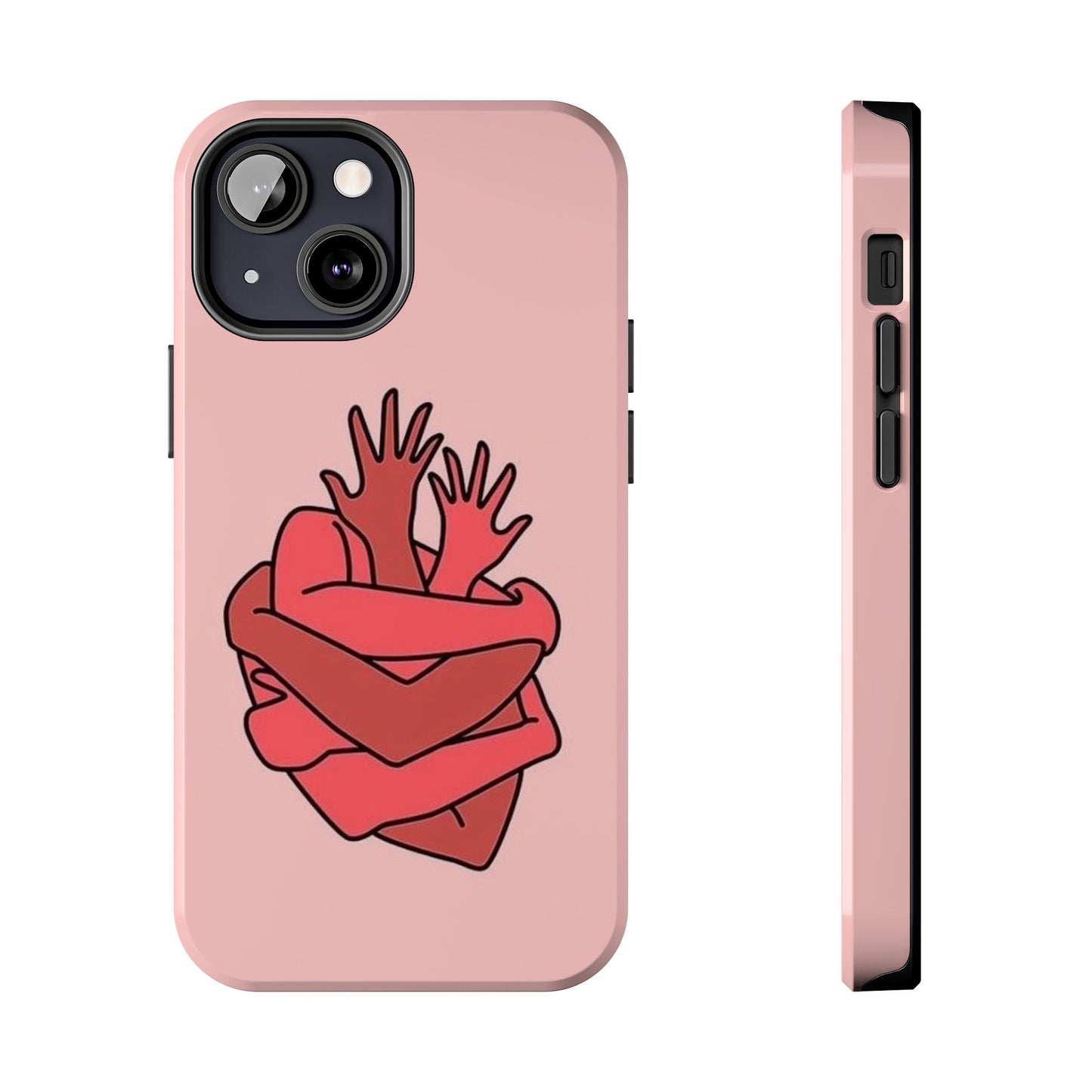 Artistic Heart Embrace Phone Case