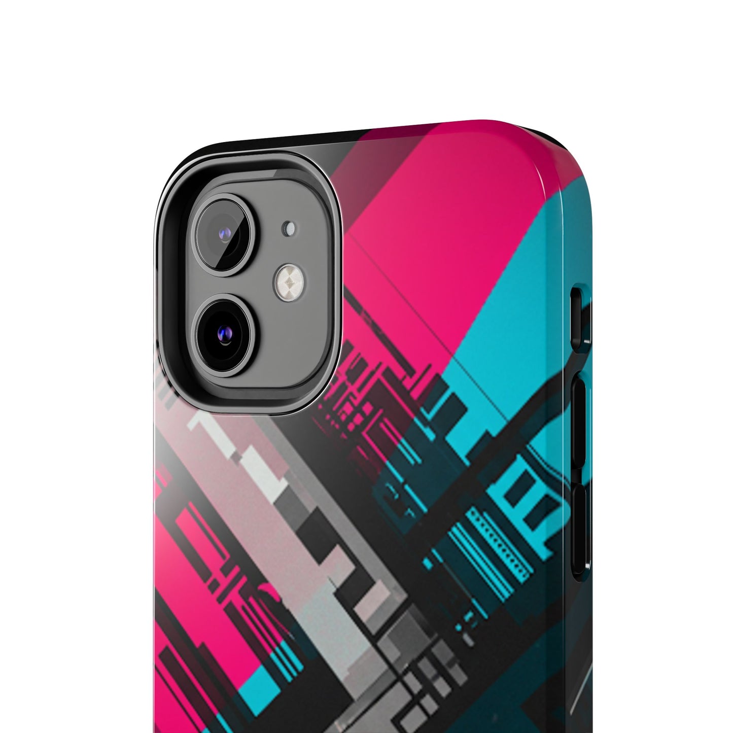 Abstract cyber tough phone case