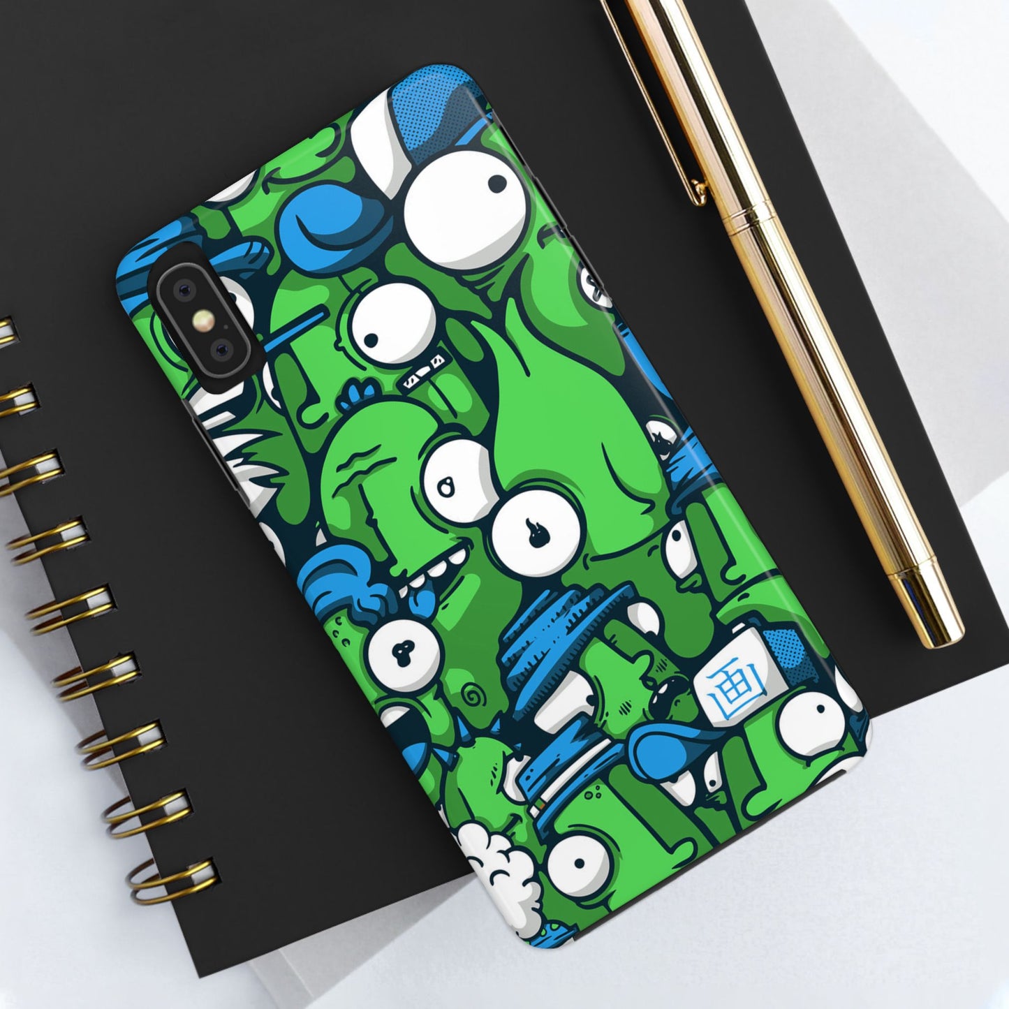 Whimsical Green Monster Phone Case