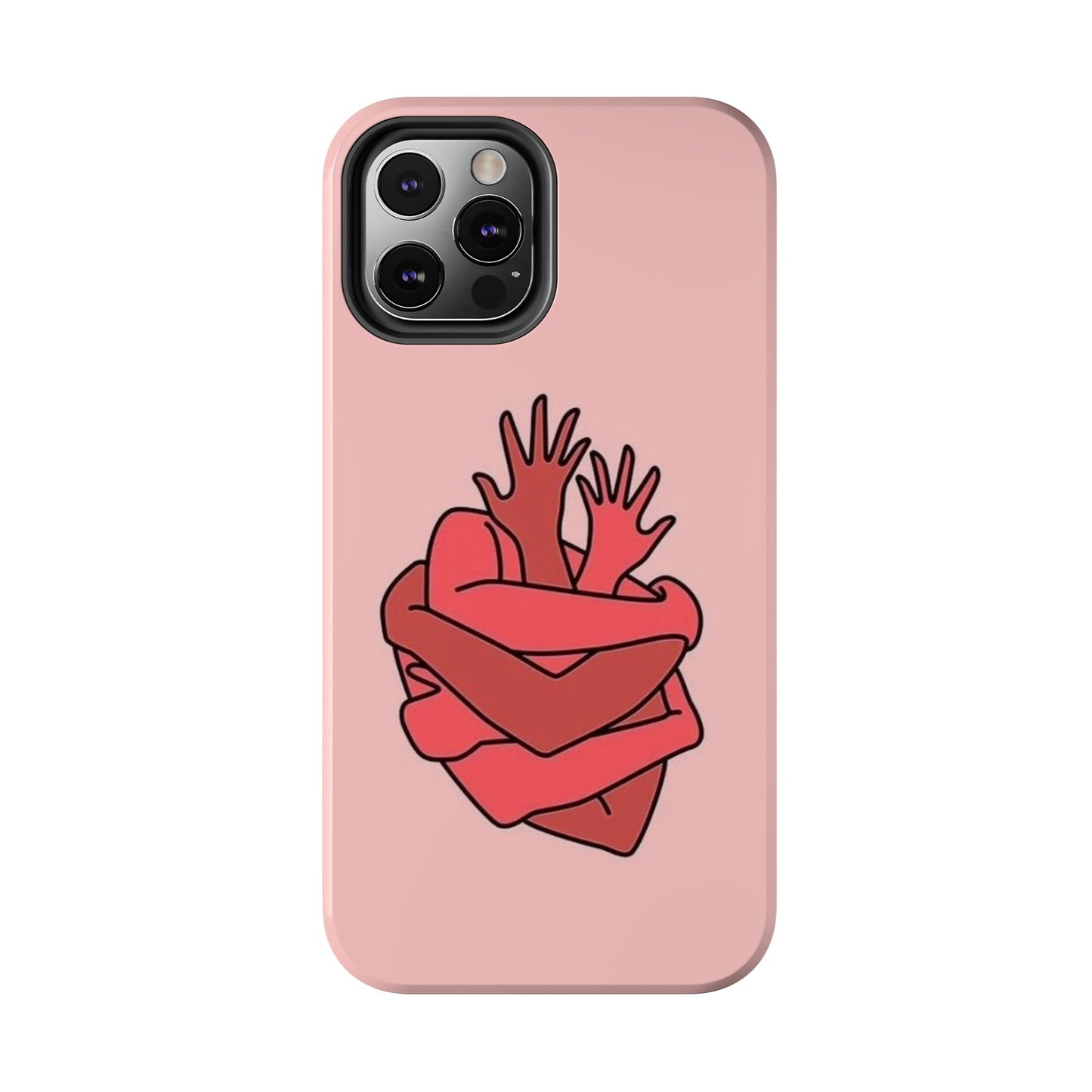 Artistic Heart Embrace Phone Case