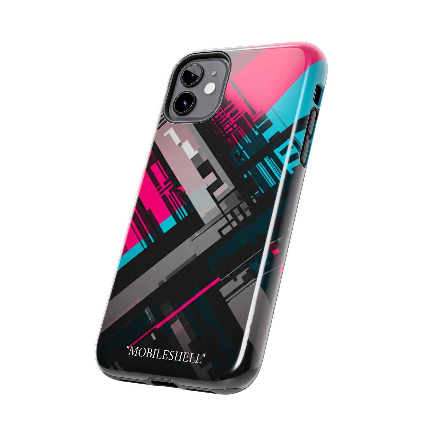 Abstract cyber tough phone case