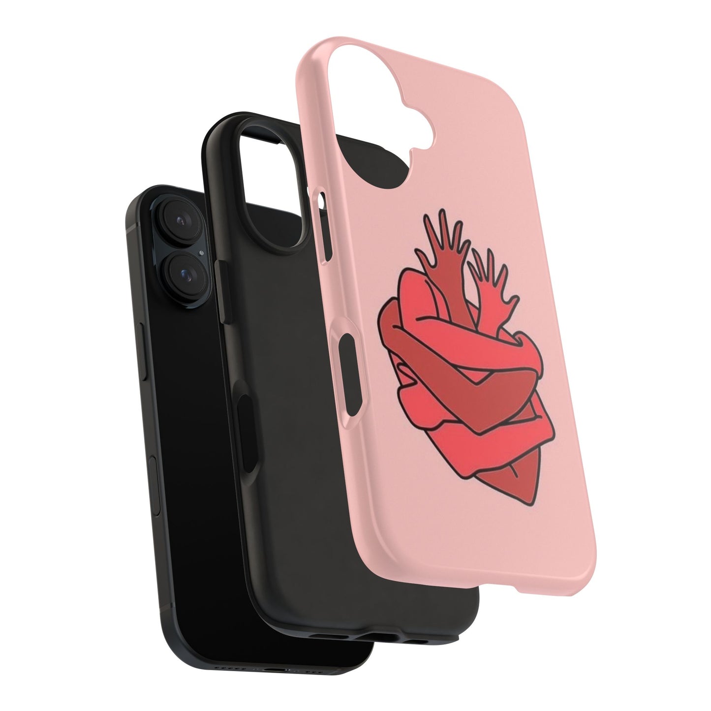 Artistic Heart Embrace Phone Case