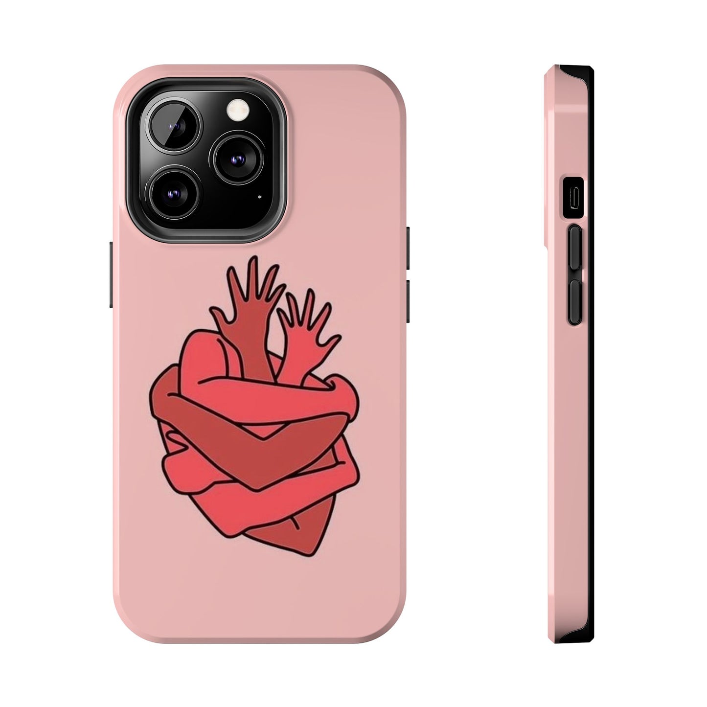 Artistic Heart Embrace Phone Case