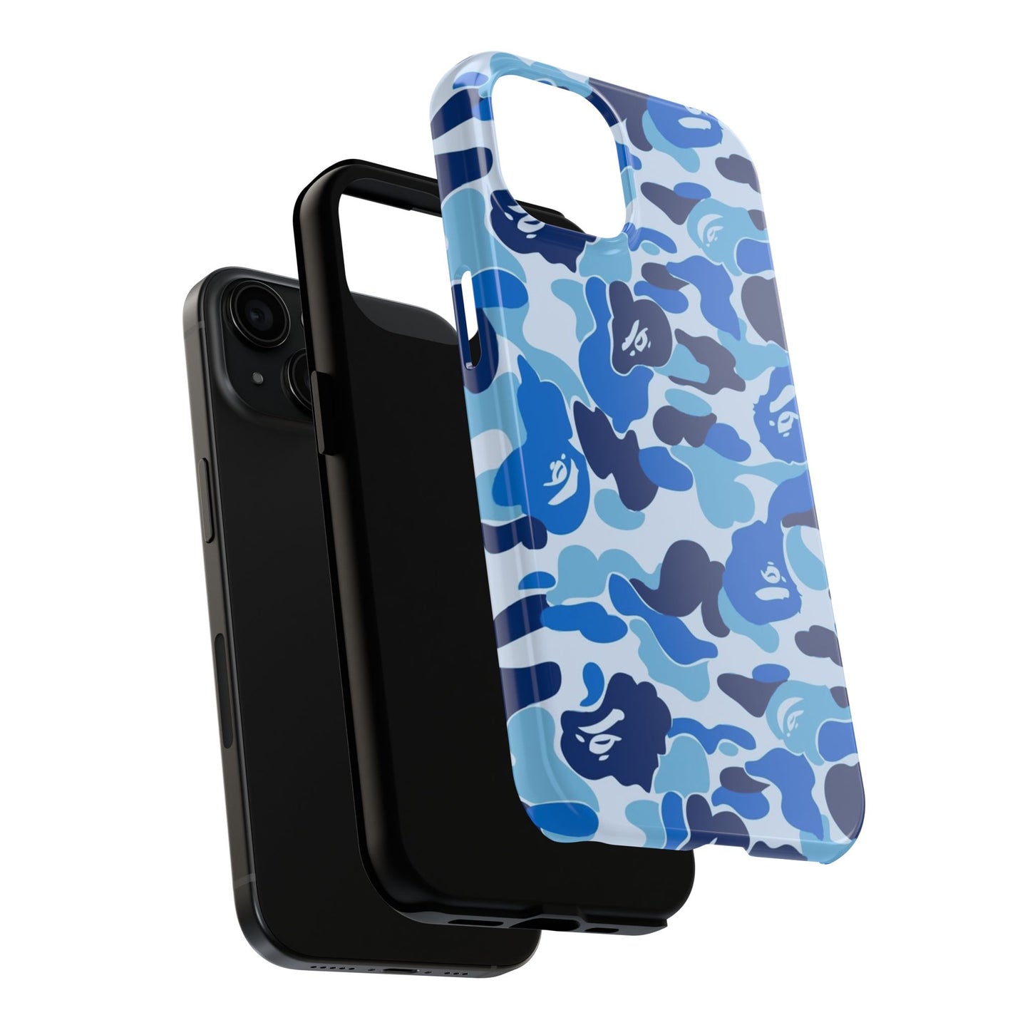 Blue Camouflage Tough Phone Case