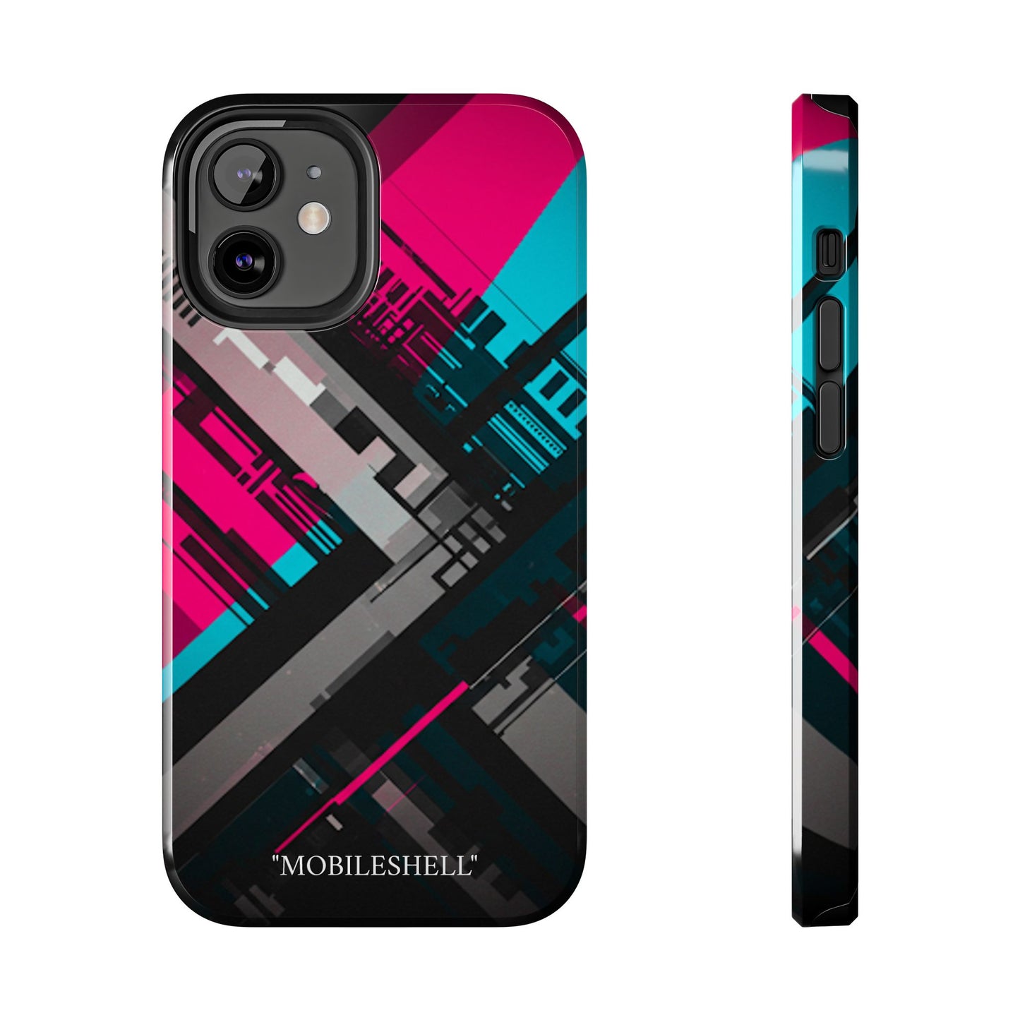 Abstract cyber tough phone case