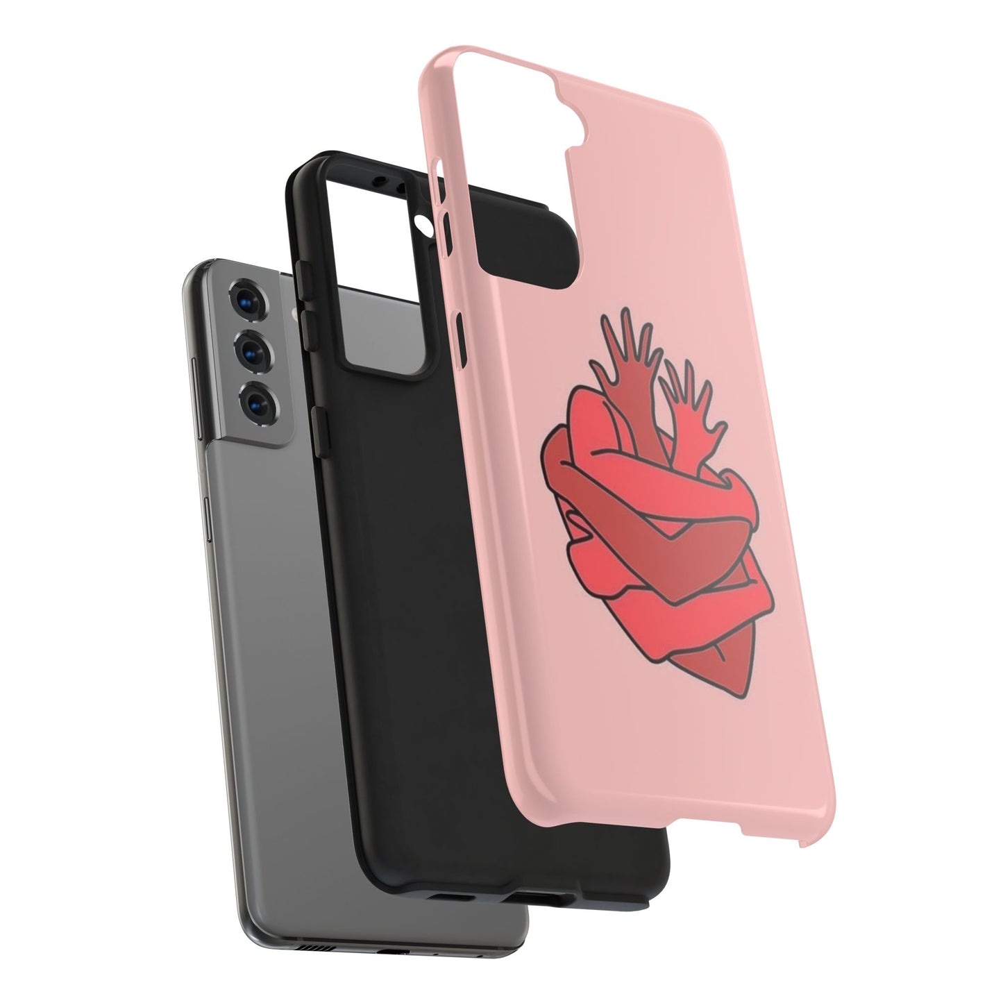 Artistic Heart Embrace Phone Case