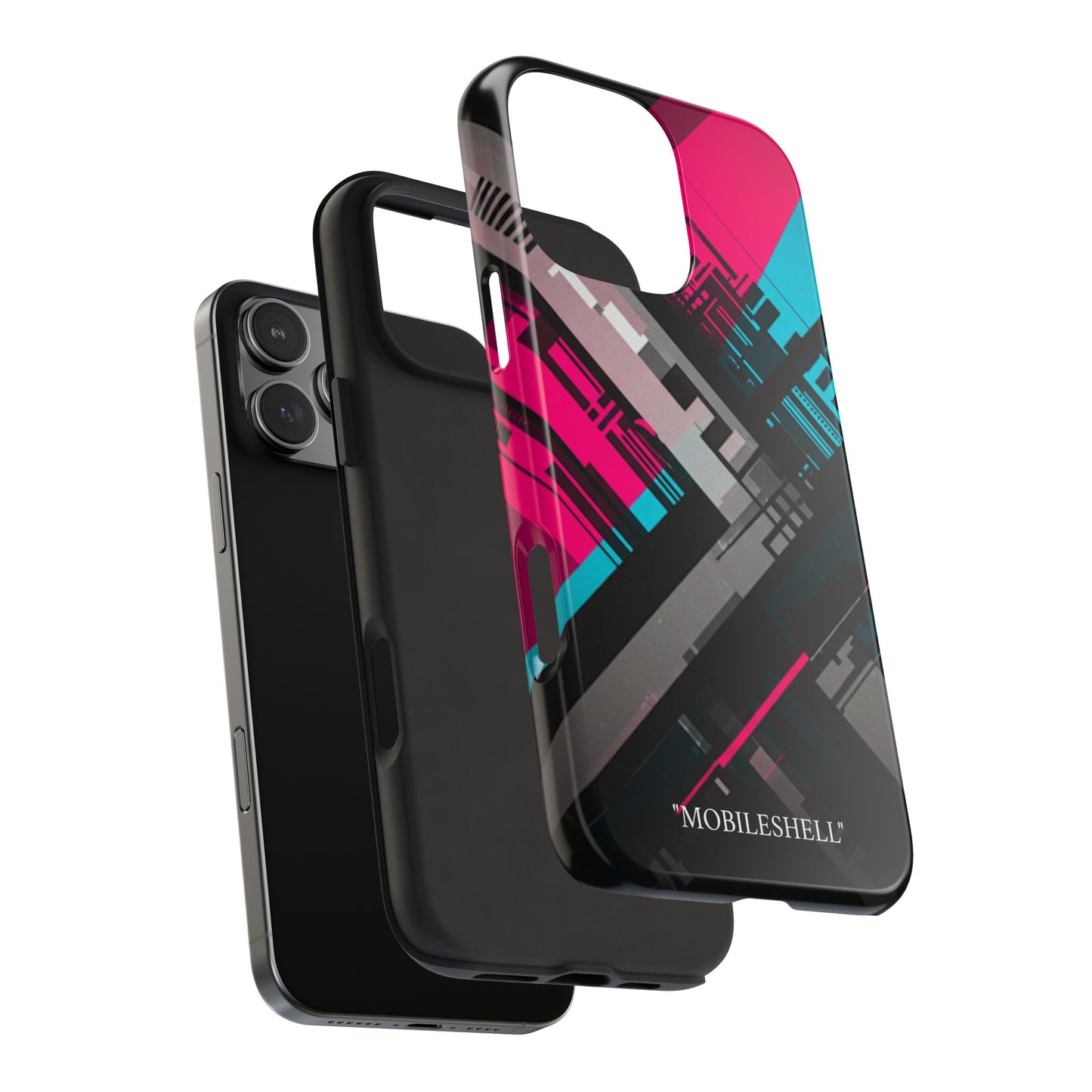 Abstract cyber tough phone case