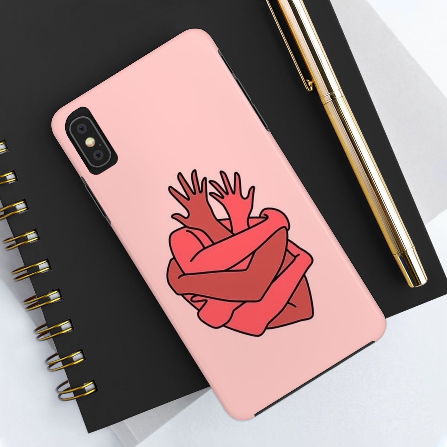 Artistic Heart Embrace Phone Case