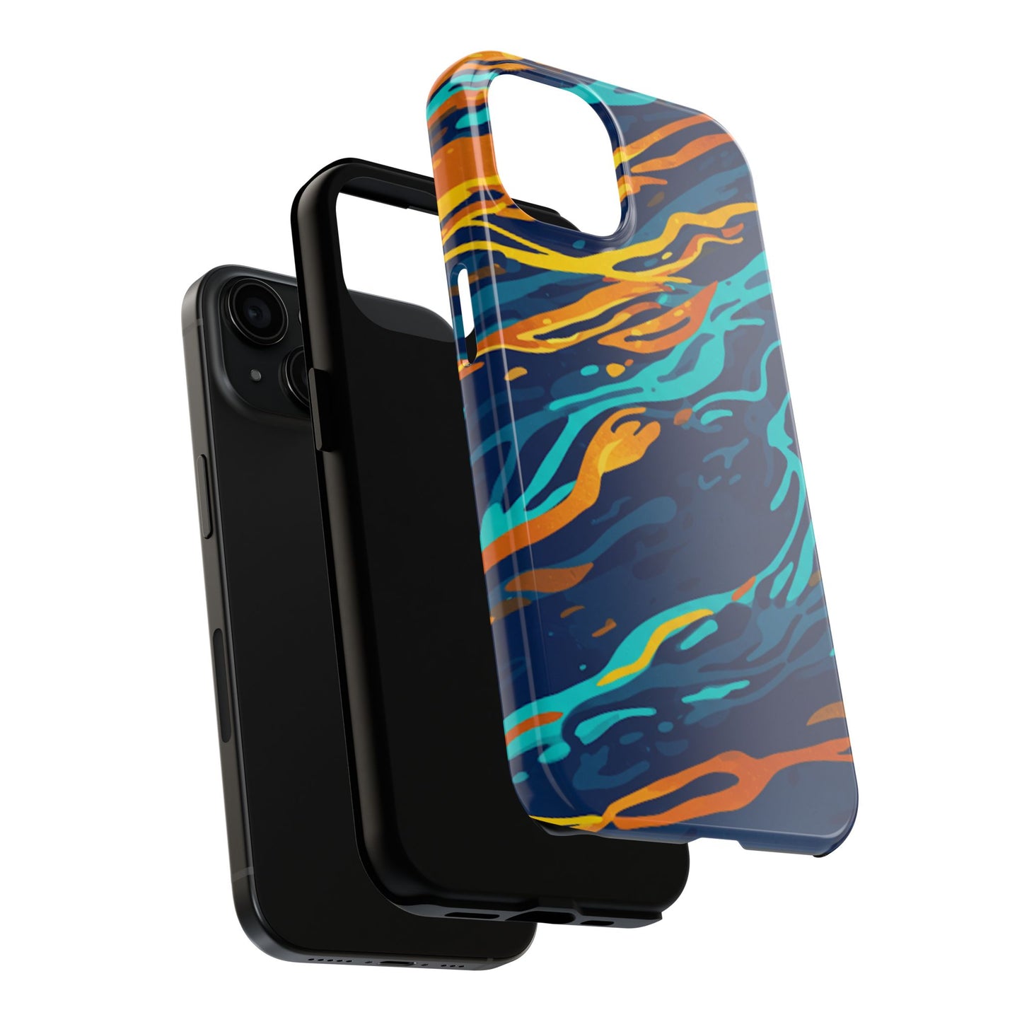 Orange blast phone tough case